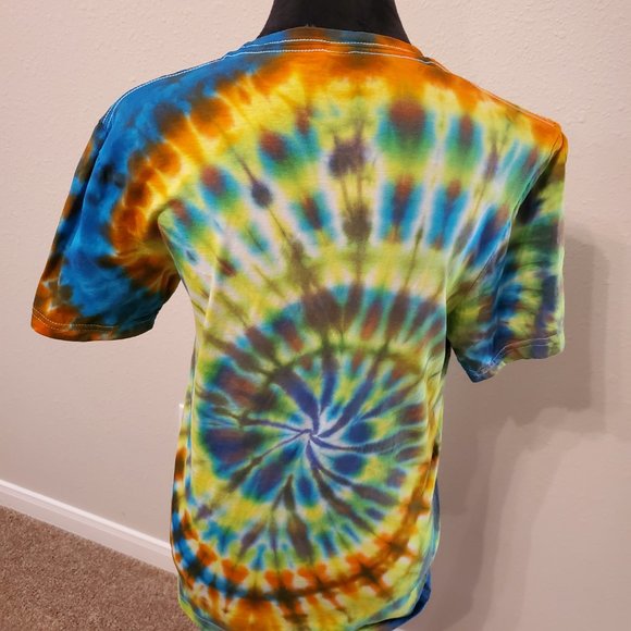tie dye boho style unisex T shirt size S. 100% soft cotton. - Picture 5 of 10